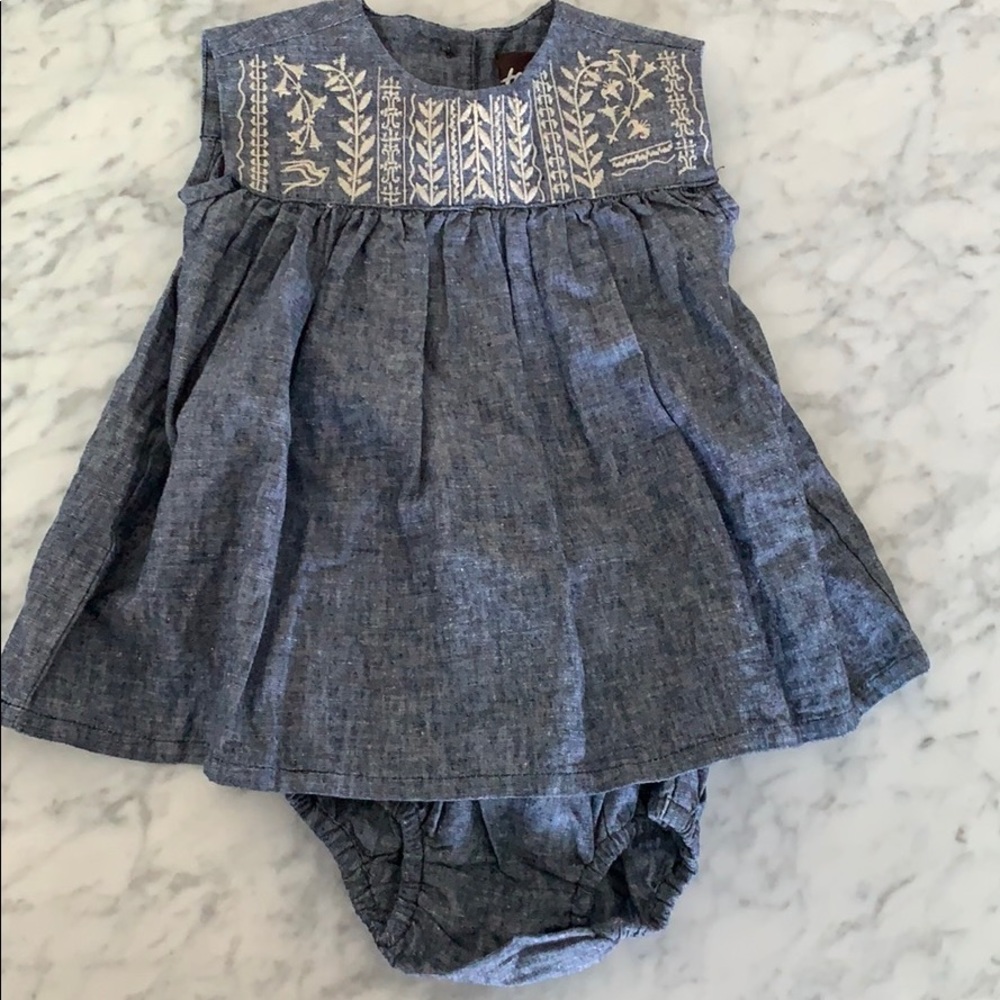 Tea Collection Denim Dress with bloomers